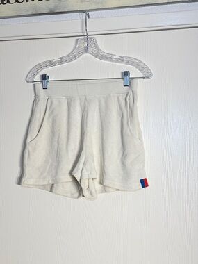 KULE Cream Terry Athletic Lounge Shorts with Side Pockets size small